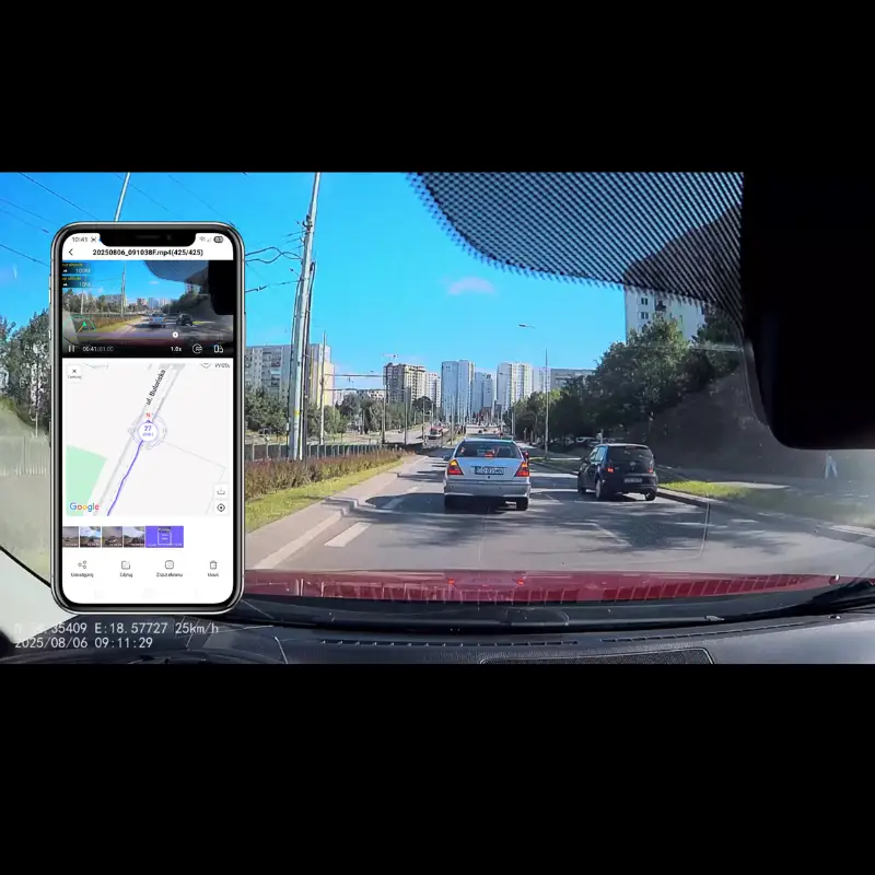 Kamera samochodowa GPS w lusterku z kamerą cofania H15